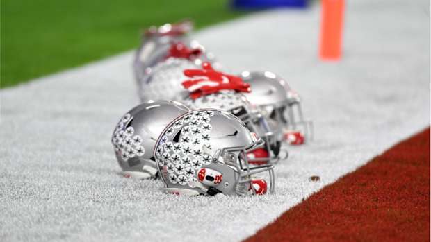 Ohio State Football helmets at Fiesta Bowl